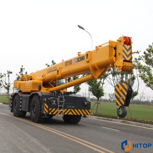 XCMG Rough Terrain Crane RT100 Mobile Crane 100 Tons - HITOP MACHINERY